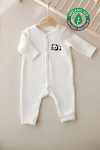 Lilabio Long Sleeve Embroidered Waffle Fabric Baby Jumpsuit