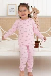 Lilabio 100% Cotton Patterned Girls' Pajama Set