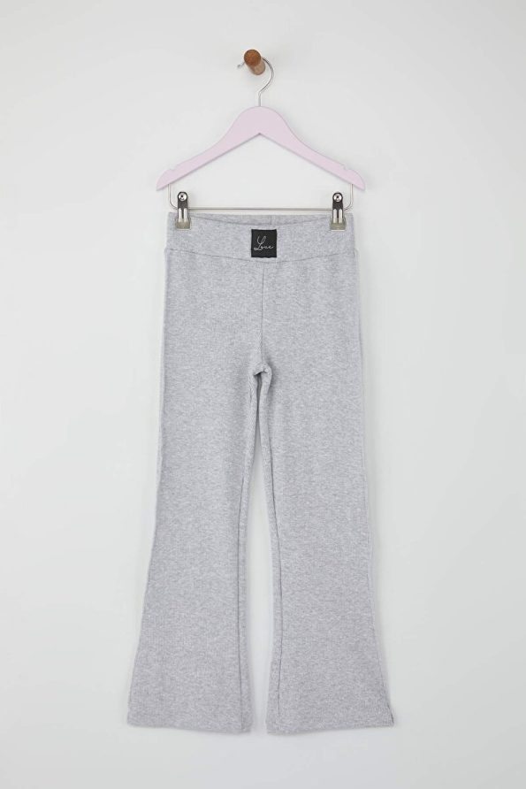 Trendyolmilla Kids Black-Grey 2-Pack Girls' Plain Stretch Knit Leggings