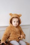 Mother Love Zip-Up Plush Teddy Ear Hoodie Jacket