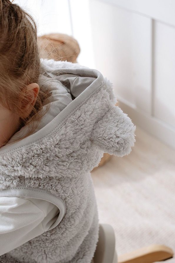 Mother Love Teddy Plush Children's Hooded Vest with 3D Ears