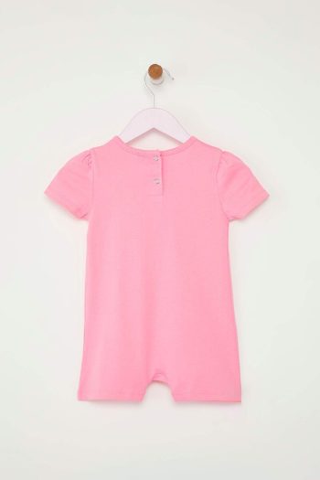 Trendyolmilla Kids Lilac-Pink Polka Dot Short Sleeve Romper