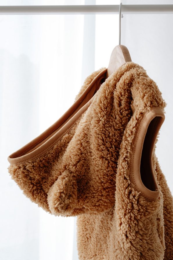 Mother Love Teddy Plush Children's Vest with Hood and 3D Ears