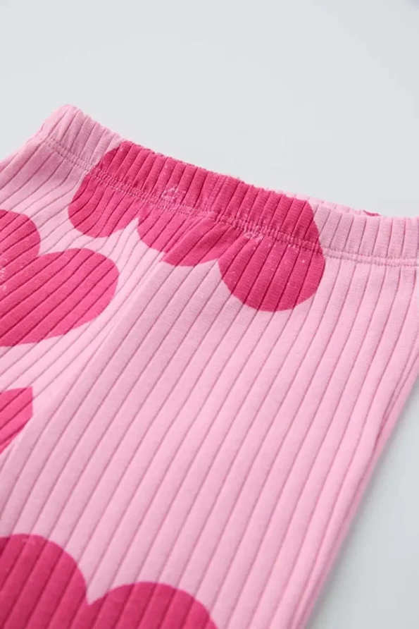 Yigit Boutique Heart Printed Girls' Outfit