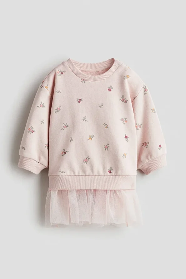 H&M Tulle Skirt Sweatshirt Dress