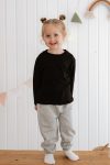 Lilabio Long Sleeve Cotton Black T-Shirt for Girls