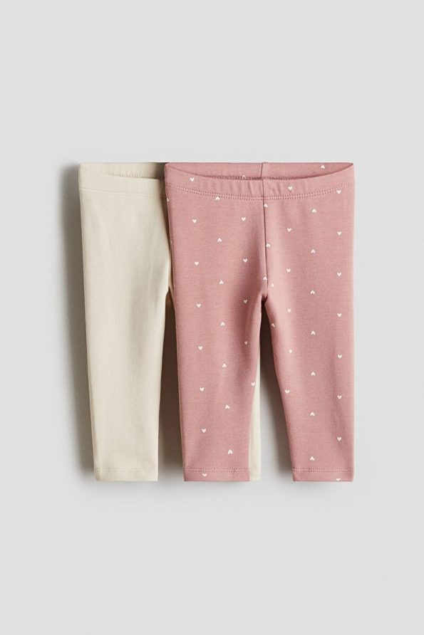 H&M Set of 2 Fleece-Lined Cotton Leggings