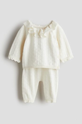 H&M 2-Piece Hole Pattern Knit Set