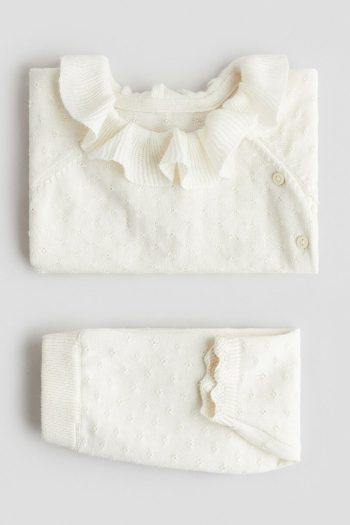 H&M 2-Piece Hole Pattern Knit Set