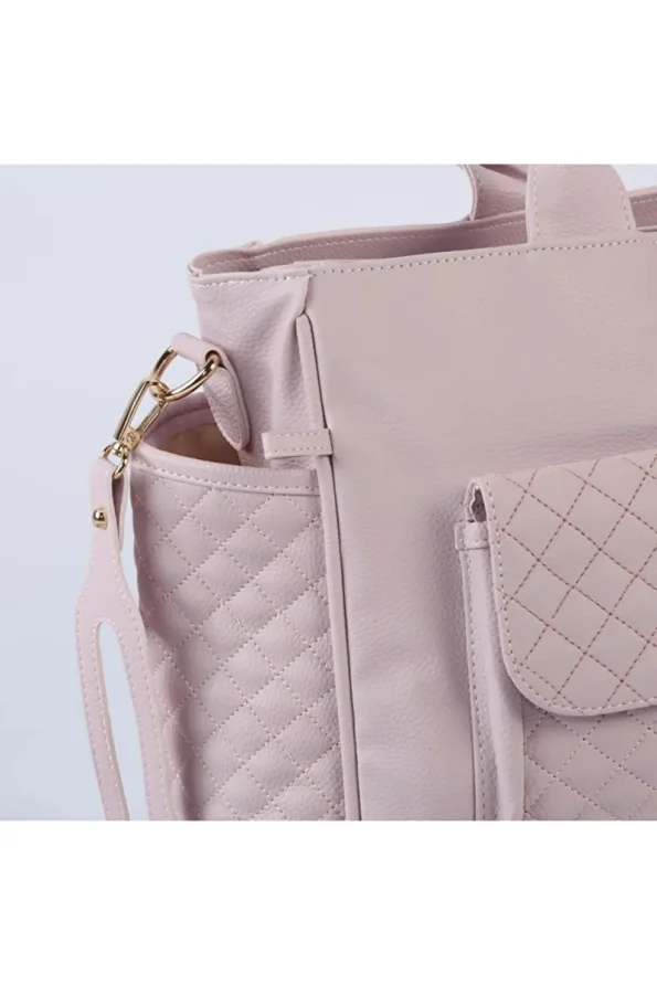 MY Collection Athena Leather Mother Baby Diaper Bag