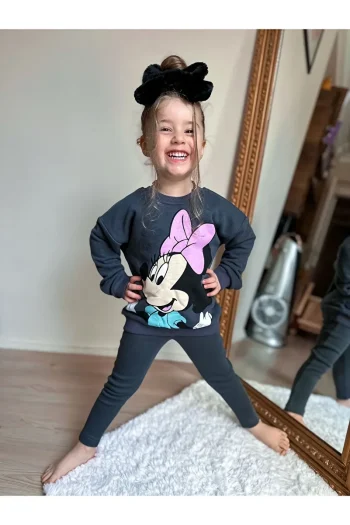 Yigit Boutique Minnie Printed Girls' Set
