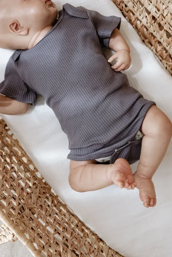 Tuğba Swan Baby Bodysuit Ribbed