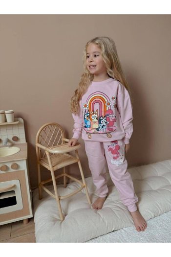 Yiğit Boutique Character Print Long Sleeve Girls Outfit