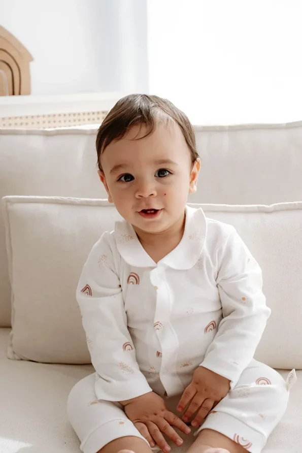 TBA COLLECTION Interlock Baby Romper | Boho Rainbow