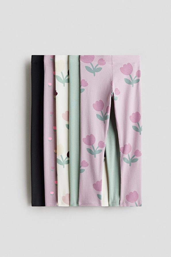 H&M Set of 5 Cotton Leggings