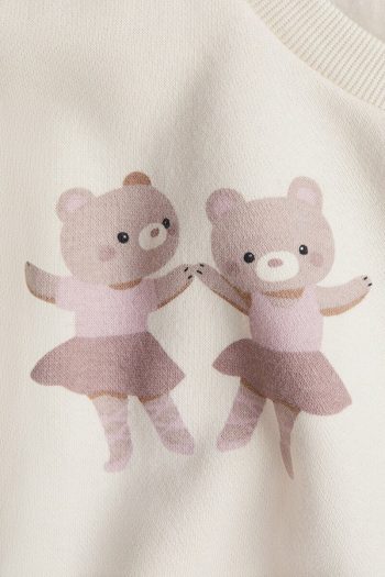 H&M Printed Fleece-Lined Sweatshirt