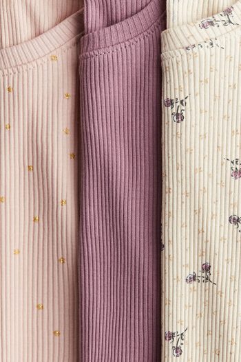 H&M 3-Pack Ruffled Jersey Tops