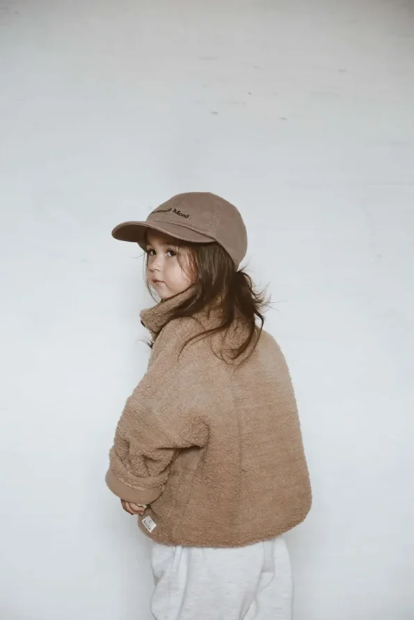 OhlalaKoala Milk Coffee Wellsoft Half-Zip Kids Jacket 1-6 Years