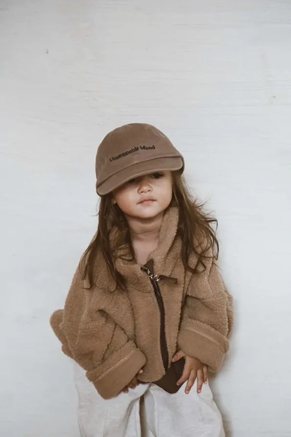 OhlalaKoala Milk Coffee Wellsoft Half-Zip Kids Jacket 1-6 Years
