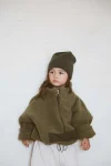 OhlalaKoala Olive Green Wellsoft Half-Zip Kids Jacket 1-6 Years