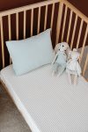 TBA COLLECTION Side Sleeper Muslin Fitted Sheet Set | Line Series - Blue