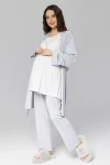 RimelLife Maternity Pajama Set with Robe