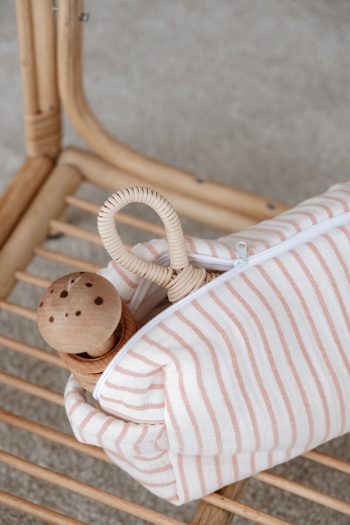 TBA COLLECTION Muslin Baby Diaper Bag | Line Series - Coral