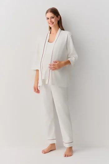 Suwen Pearl 3-Piece Maternity Pajama Set