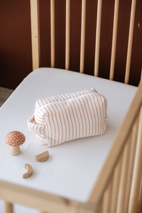 TBA COLLECTION Muslin Baby Diaper Bag | Line Series - Coral