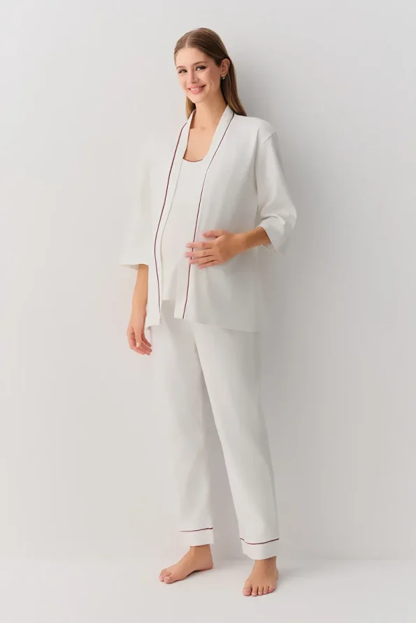 Suwen Pearl 3-Piece Maternity Pajama Set