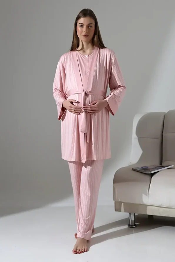 LikapaShop 3-Piece Maternity Pajama Set
