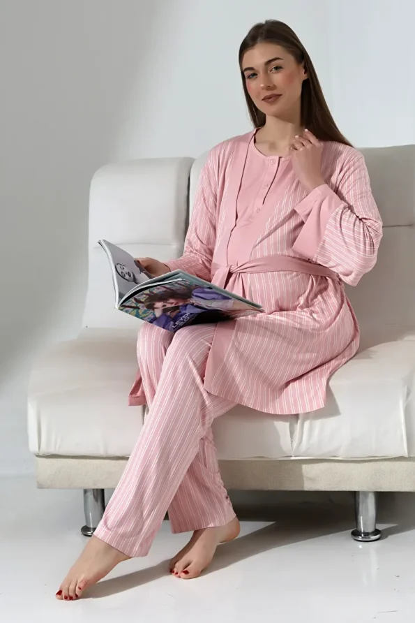 LikapaShop 3-Piece Maternity Pajama Set