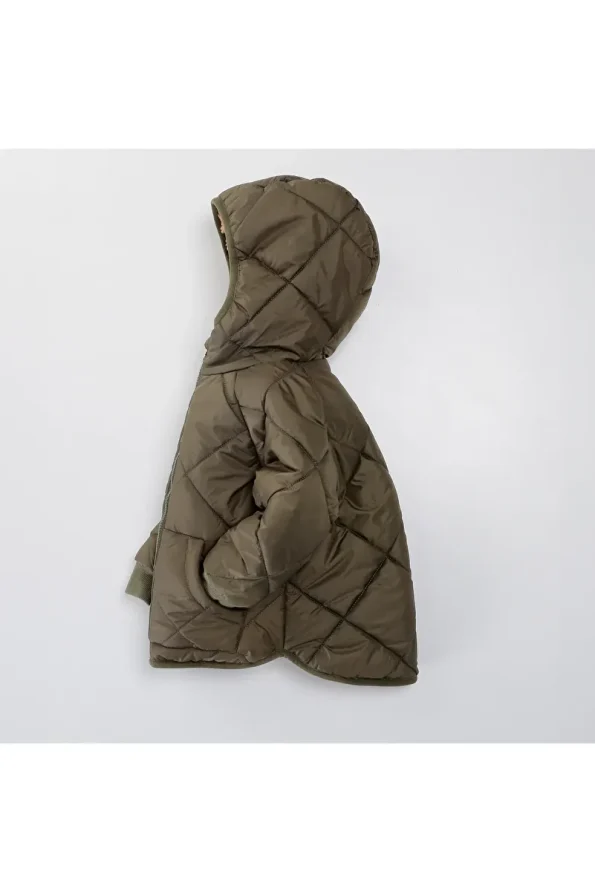 MIMBOKIDS Boys Reversible Jacket - Quilted/Faux Fur Details Ages 6-11