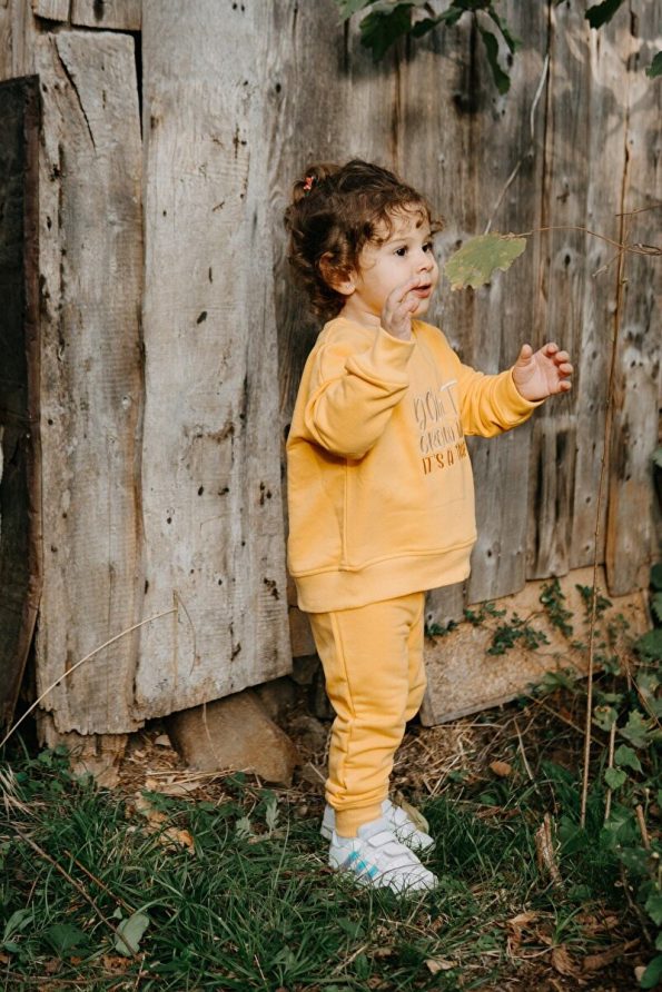 Luna Kids Collection Embroidered Baby & Kids Sweatshirt and Jogger Set