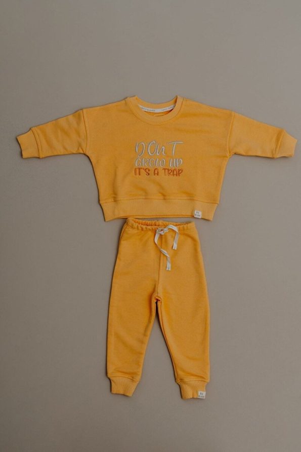Luna Kids Collection Embroidered Baby & Kids Sweatshirt and Jogger Set