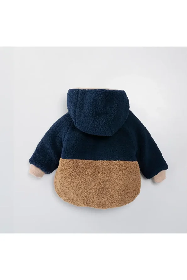 MIMBOKIDS Boys Reversible Jacket - Quilted/Faux Fur Details