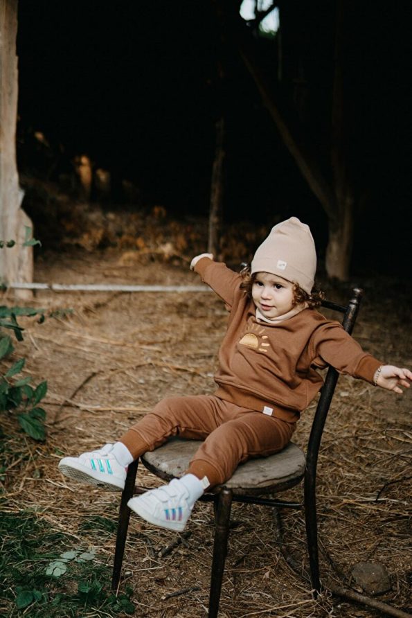 Luna Kids Collection Embroidered Baby & Kids Sweatshirt and Jogger Set