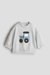 H&M Patterned Fleece-Lined Sweatshirt