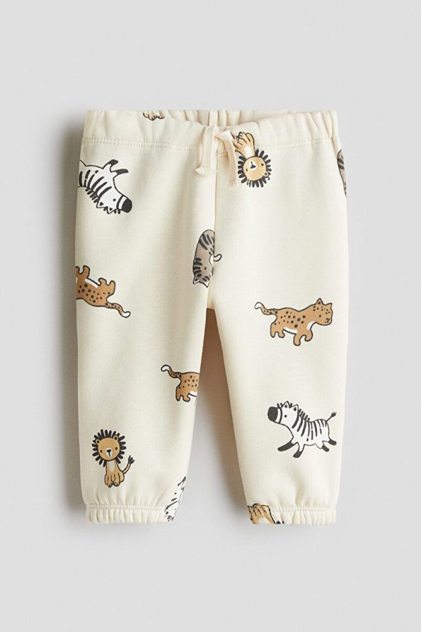 H&M Printed Fleece-Lined Sweatshirt Jogger Pants