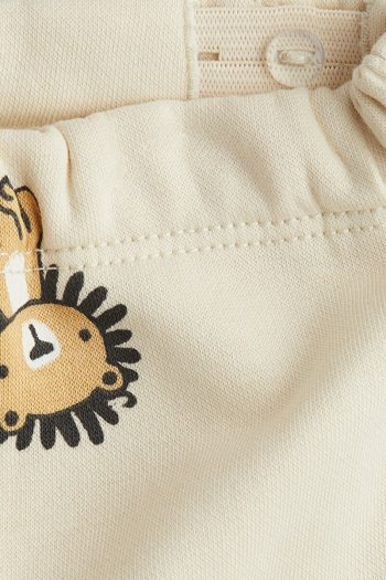 H&M Printed Fleece-Lined Sweatshirt Jogger Pants