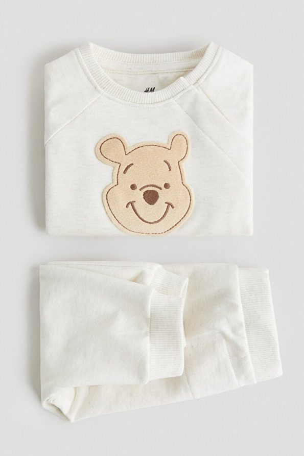 H&M 2-Piece Appliqued Sweatshirt Set