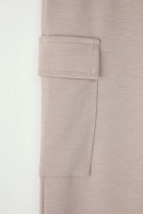 Trendyolmilla Kids Camel Flare Cargo Pants for Girls