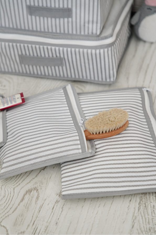 Serstil 6-Piece Baby Care Bag - Gray Rope Pattern