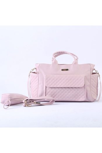 MY Collection Athena Leather Mother Baby Diaper Bag