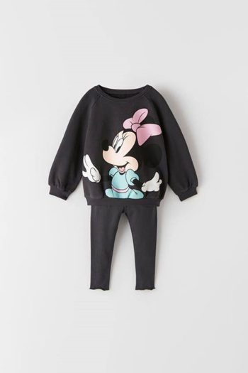 Yigit Boutique Minnie Printed Girls' Set