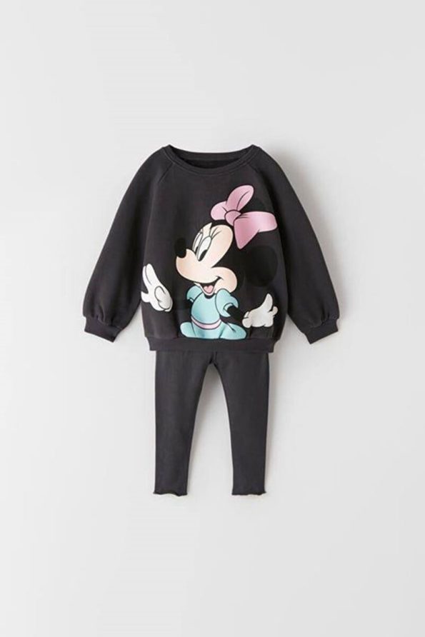Yigit Boutique Minnie Printed Girls' Set
