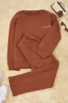 Trendyolmilla Kids Brown Unisex Cotton Oversize Knit Set