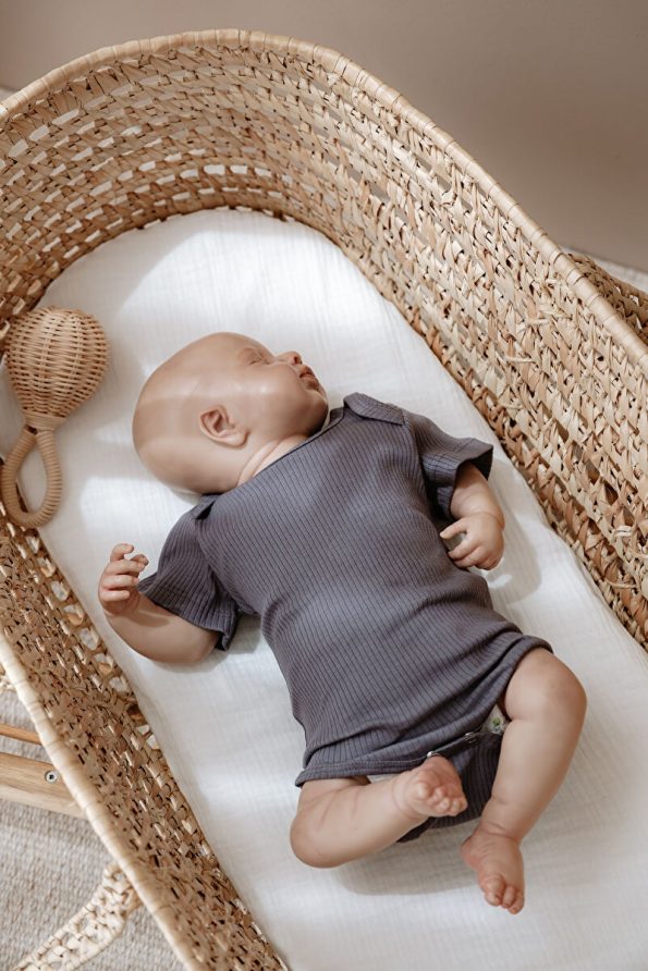 Tuğba Swan Baby Bodysuit Ribbed