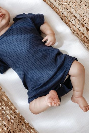 Tuğba Swan Baby Bodysuit Ribbed