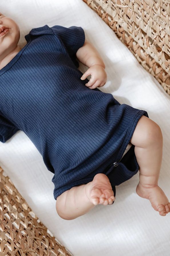 Tuğba Swan Baby Bodysuit Ribbed